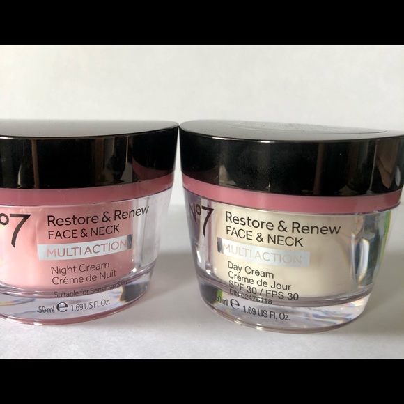 No7 RESTORE AND RENEW FACE & NECK DAY SPF & NIGHT - Picture 5 of 7